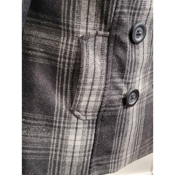 Old Navy Classic Plaid Pea Coat Jacket Women's Small - Picture 4 of 10